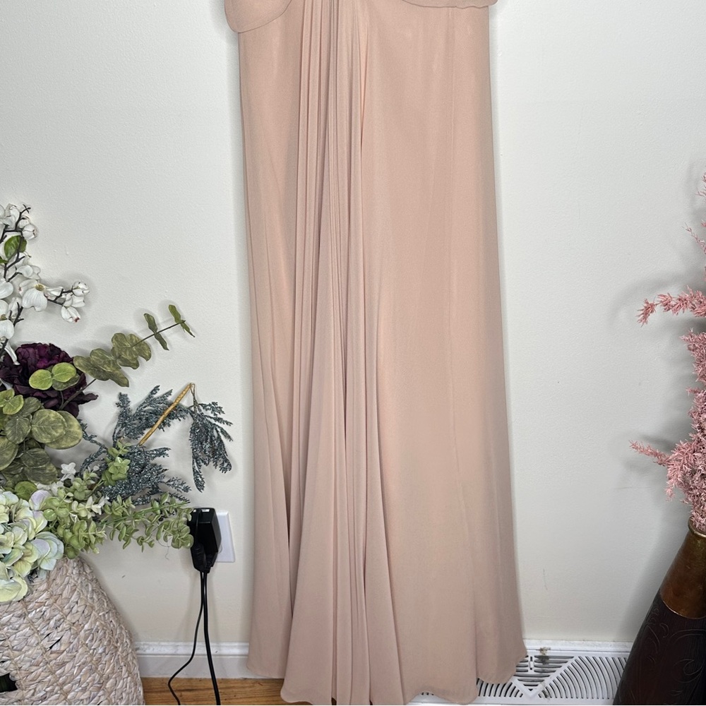 BHLDN Blush Pink Maxi Spaghetti Strap Bridesmaid Dress - Picture 5 of 7